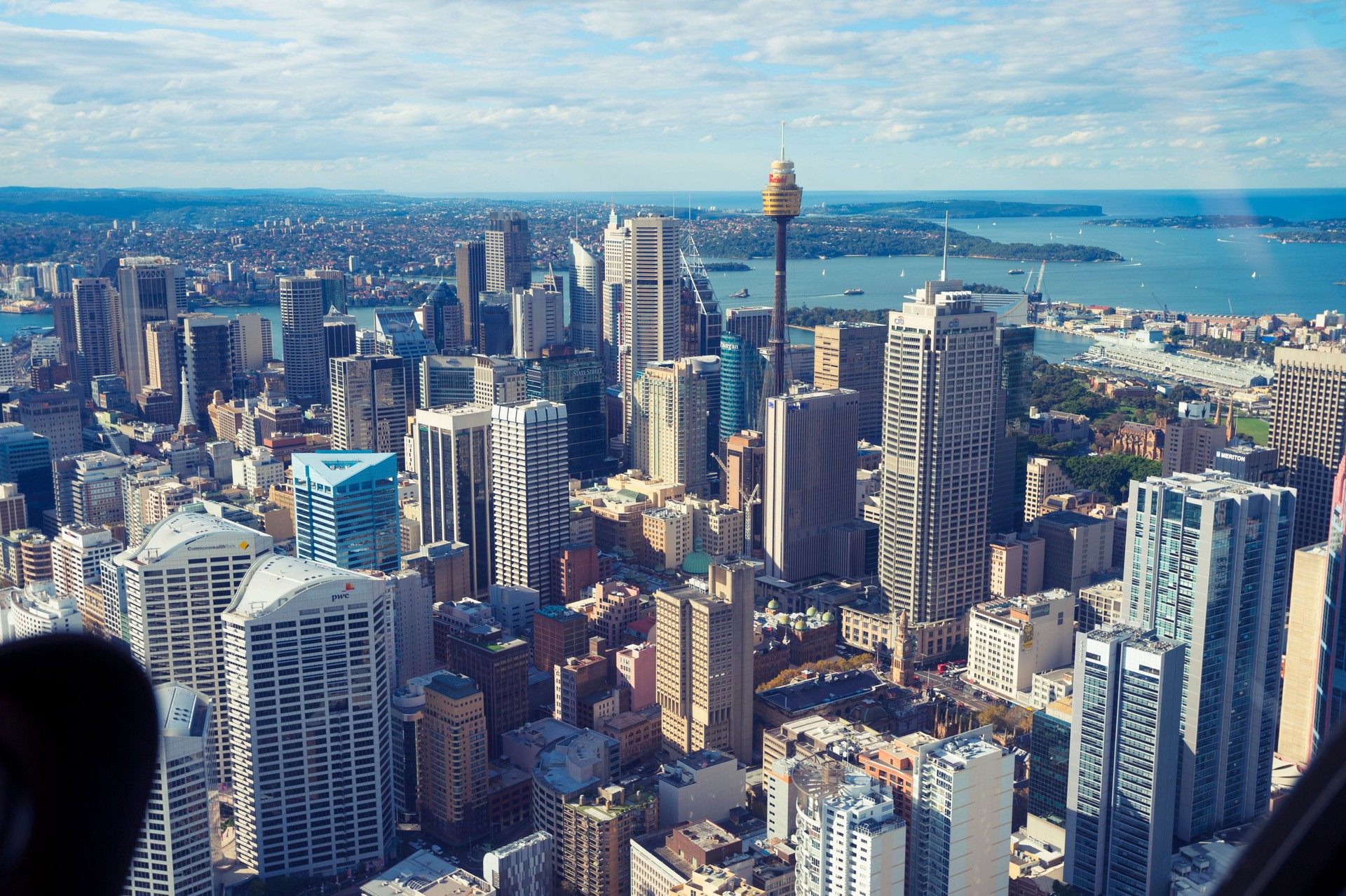 Aerial view of Sydney City Skyline in Australia